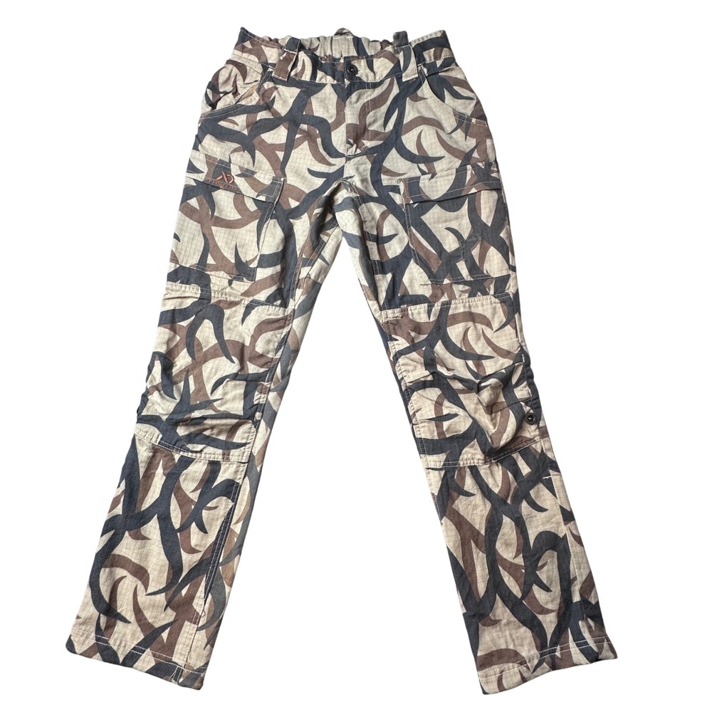 First Lite Pants Mens M Brown Camo Merino Wool Hunting Cargo Outdoor Trousers